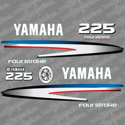 Yamaha 225 four stroke outboard (2002-2006) sticker set