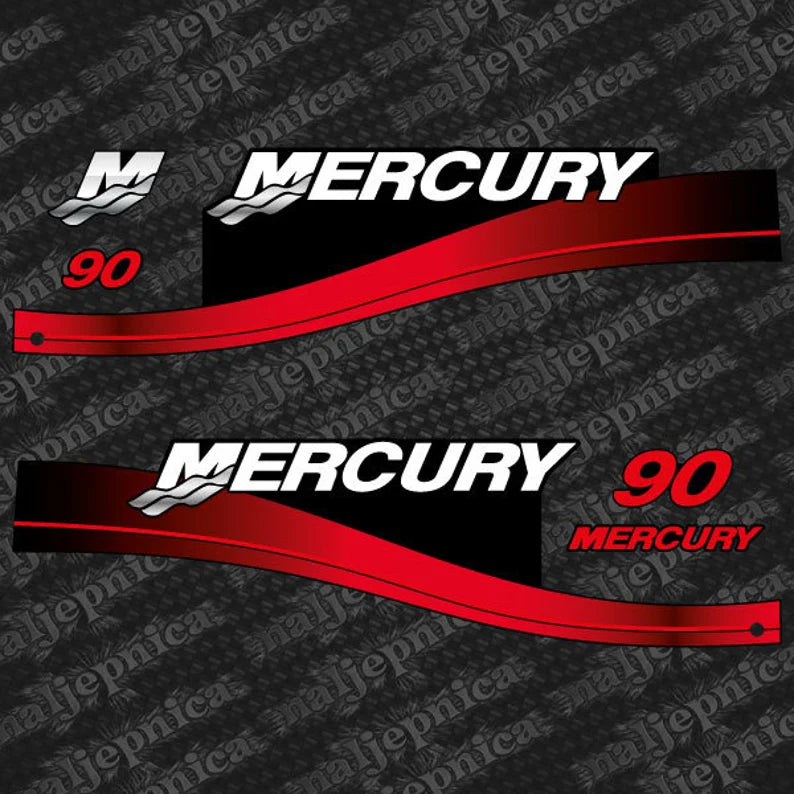 Mercury 90 TS 1999-2004 rouge/bleu/drapeau US2