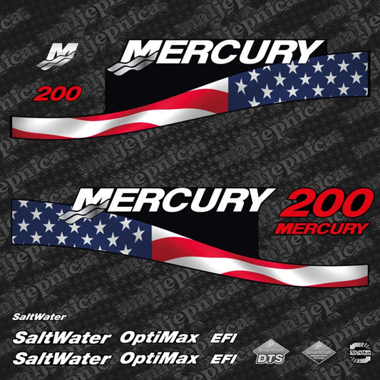 Mercury 200 US2 Drapeau EFI Saltwater 1999-2004