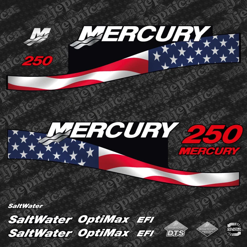 Mercury 250 US2 Drapeau EFI Saltwater 1999-2004