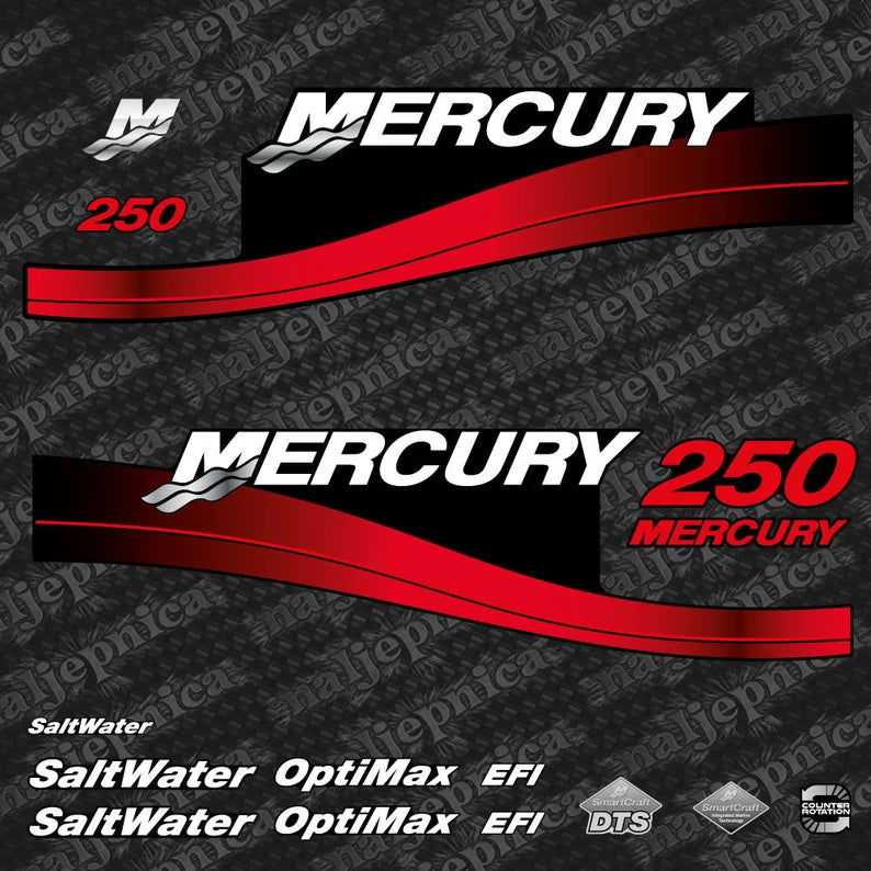 Mercury 250 EFI Saltwater 1999-2004 RED