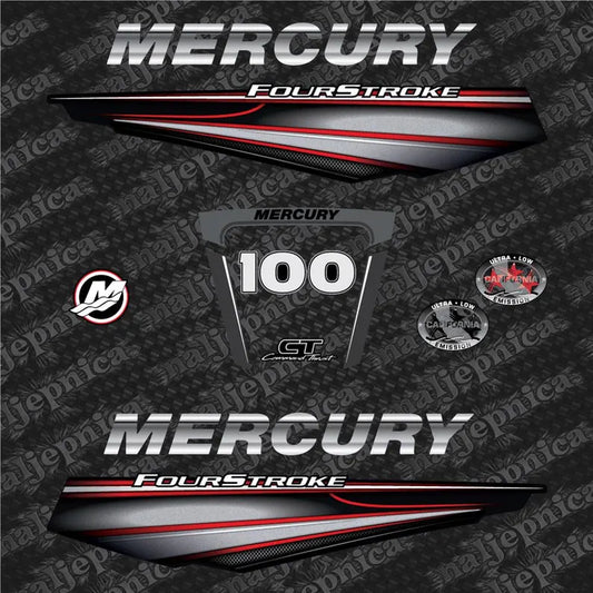 Mercury 100 quatre temps 2013+ ROUGE