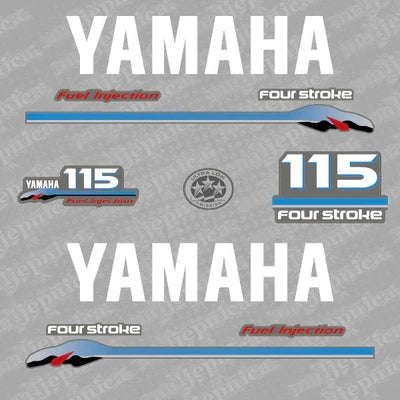 Yamaha 115 Four Stroke (2000) Outboard Decal Sticker Set